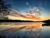 Sonnenuntergang im fränkischen Seenland / Brombachsee in Bayern